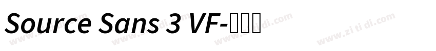Source Sans 3 VF字体转换